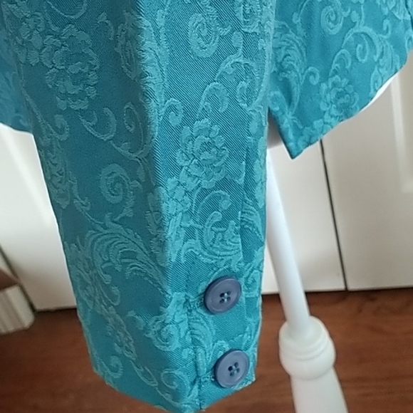 Appleseed's Petite Blue Embroidered Jacket 8P - Picture 4 of 10